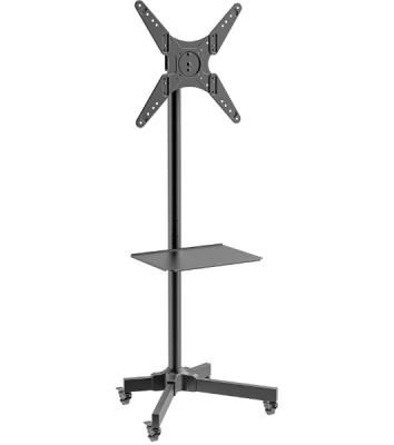 Мобильная стойка напольная Kromax OMEGA-16 черный для TV 26"-60", max вес 35 кг, наклон ±10°, пов. 360° высота 1385 мм, max VESA 400x400 мм