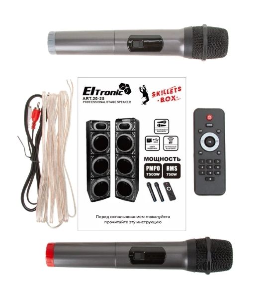 Колонка ELTRONIC 10" (20-25 SKILLETS BOX 7500) динамик 6шт/10" комплект 2 колонки