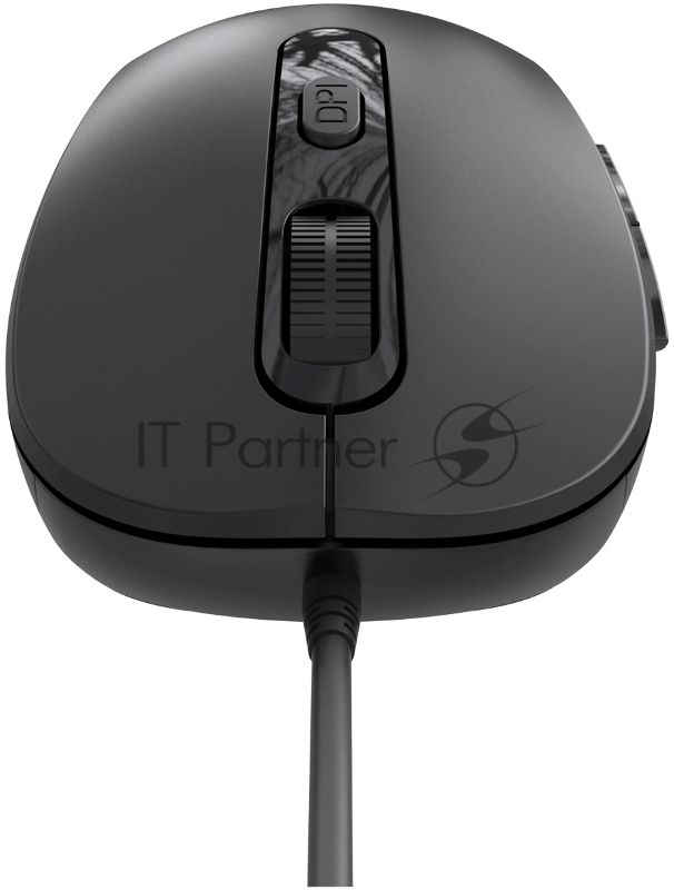 Мышь проводная Oklick 211M черный, 2400 dpi, USB, кнопки - 6