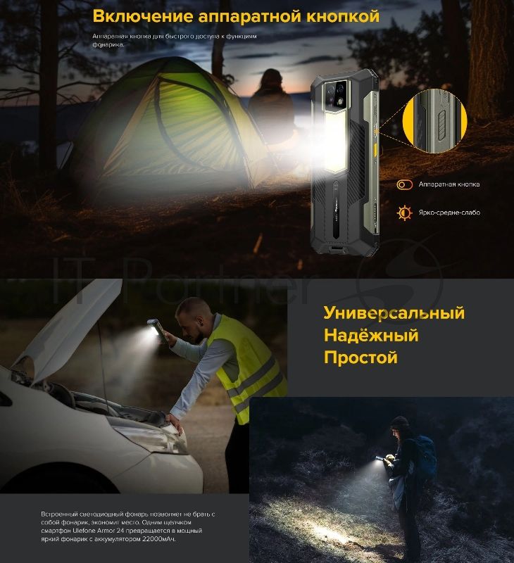 Смартфон Ulefone Armor 24, 12/256Gb, черный