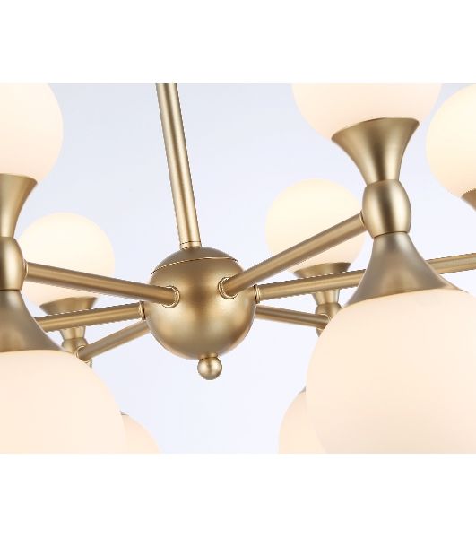 Люстра Ambrella light LH51050/12 GD/FR золото/белый матовый G9*12 max 28W D550*450