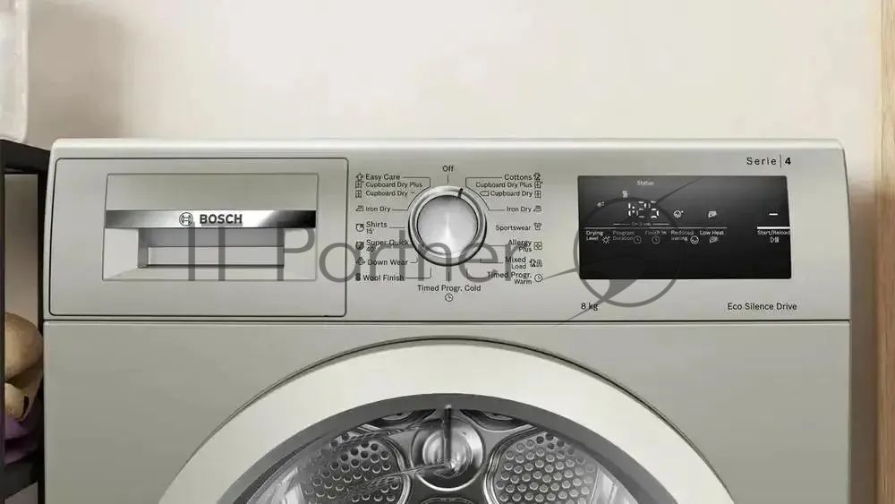 Сушильная машина Bosch WTN86212ME серый, 8 кг, сушка - конденсационная, программ - 8, 59.8 x 84.2 x 61.3 см