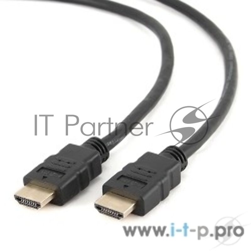 Кабель Cablexpert HDMI CC-HDMI4L-1M, 19M/19M, v2.0, серия Light, позол.разъемы, экран, 1м, черный, пакет