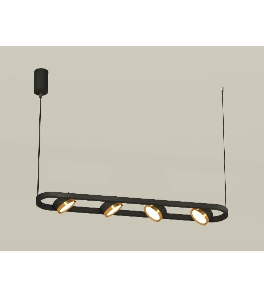 Светильник Ambrella light XB9164102/4 SBK/PYG черный песок/золото желтое полированное GX53 (C9164, N8124)