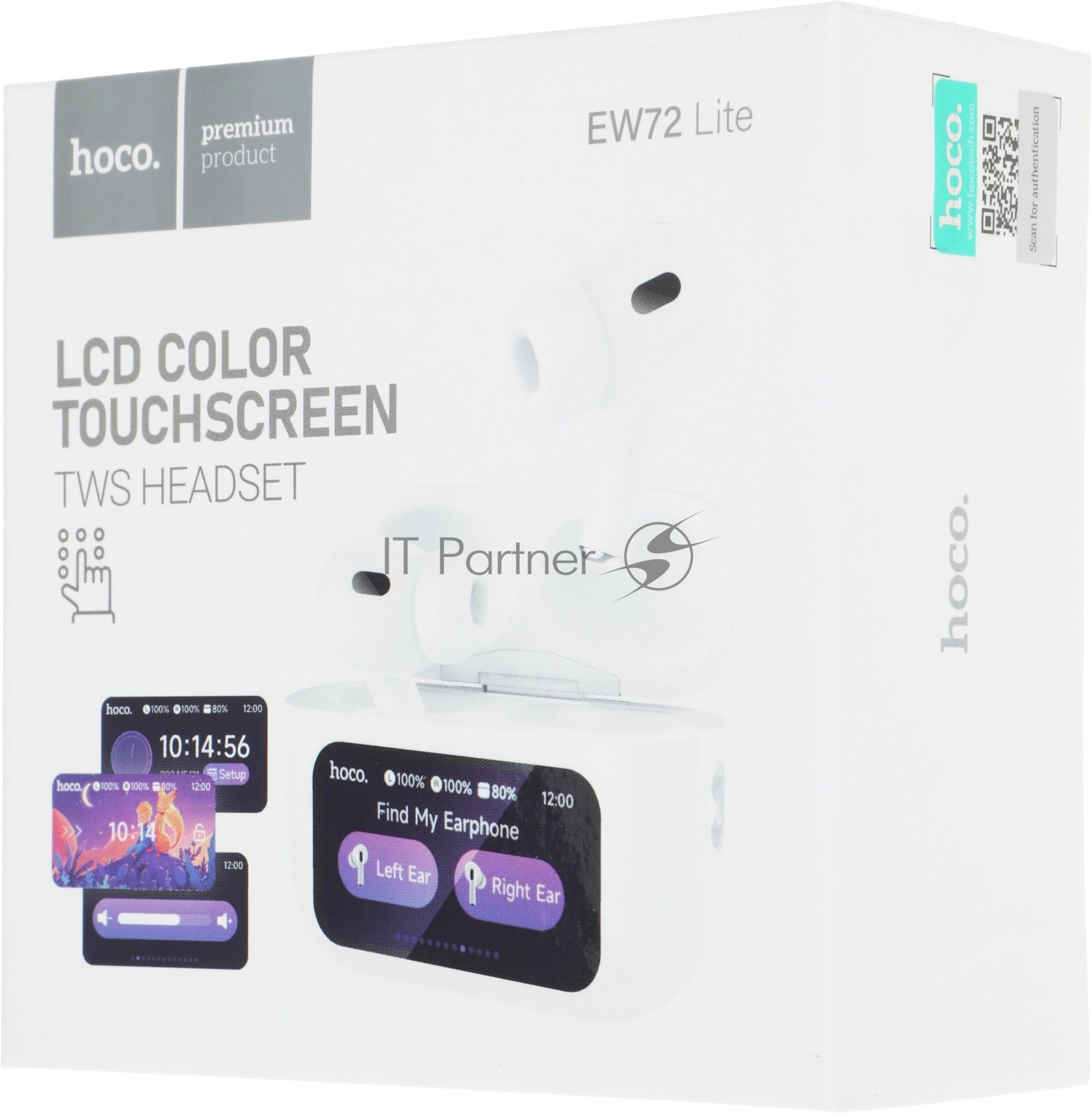 Наушники TWS Hoco EW72 Lite белый, внутриканальные, Bluetooth, до 4 ч.
