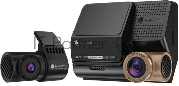 Видеорегистратор Navitel RS990 GPS, 3840x2160, 3", с камерой заднего вида, GPS, Wi-Fi, G-сенсор, датчик движения, GPS-информатор