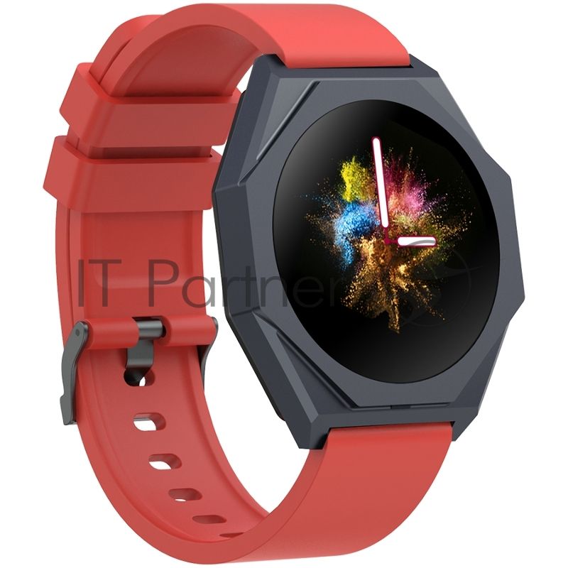 Умные часы Canyon Otto SW-86, 1.3" IPS, Bluetooth, IP68, теплый красный / черный