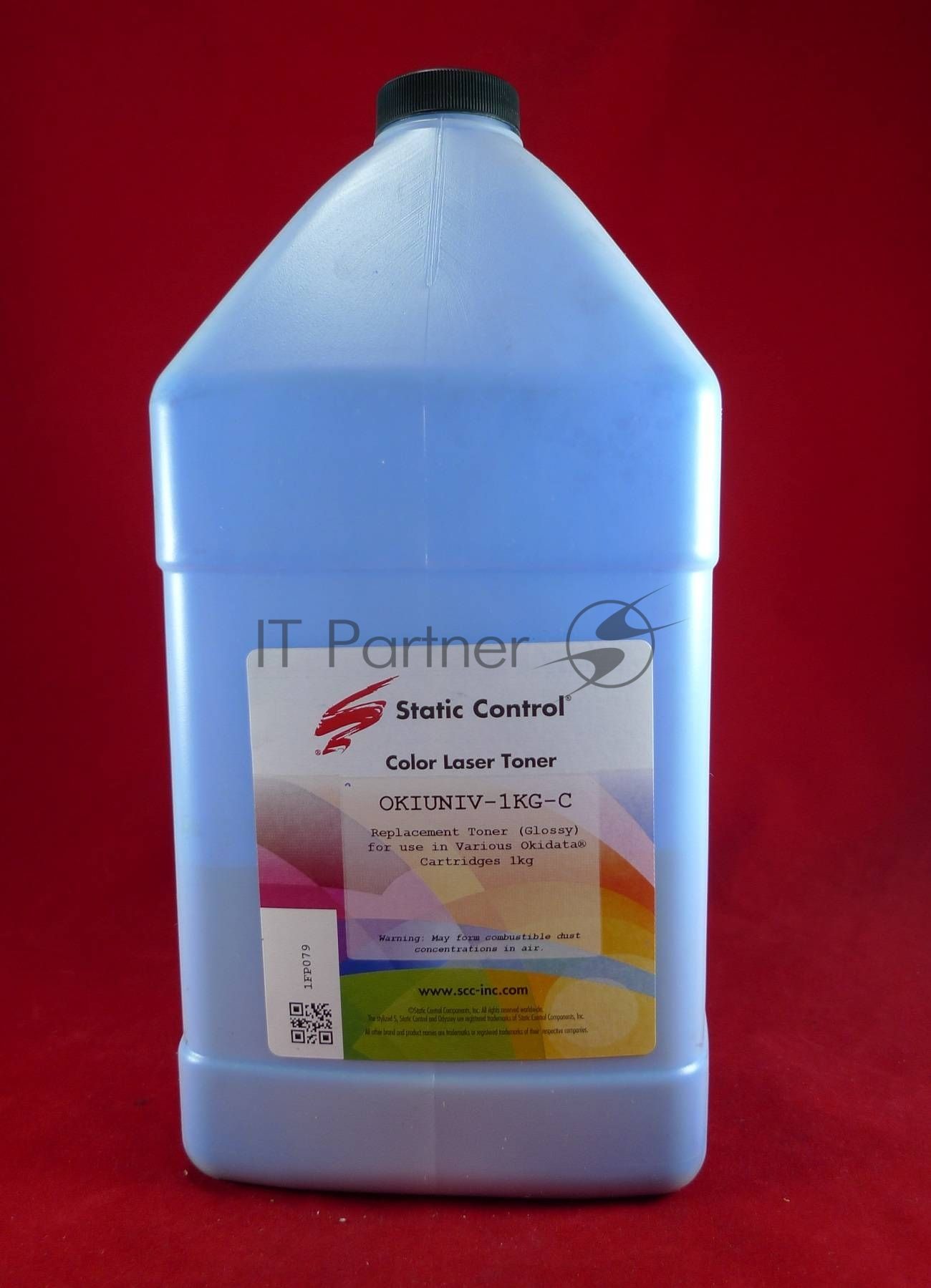 Тонер для принтера Static Control Oki C3300N/5500 OKIUNIV-1KG-C голубой (флакон 1000гр)