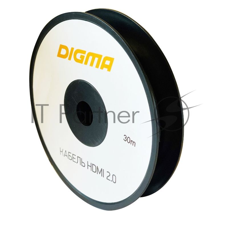 Кабель аудио-видео Digma HDMI 2.0 AOC HDMI (m)/HDMI (m) 30м. позолоченные контакты черный