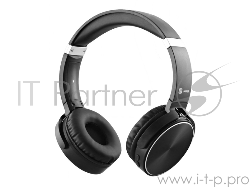 Беспроводные/проводные наушники Harper HB-217 черный, накладные, Bluetooth + проводной, складная конструкция, до 5 ч