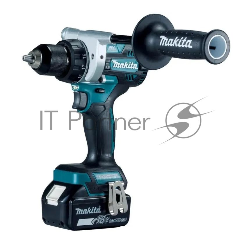 Дрель-шуруповерт Makita DDF486RTJ, 18 В, 5 Ач, 130 Нм, бесщеточный