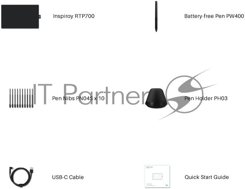 Графический планшет Huion Inspiroy RTP-700 Blue