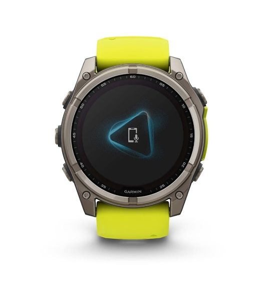 Умные часы Garmin Fenix 8 Solar Sapphire, 1.6" AMOLED, Wi-Fi, Bluetooth, NFC, 100м, серый / желтый