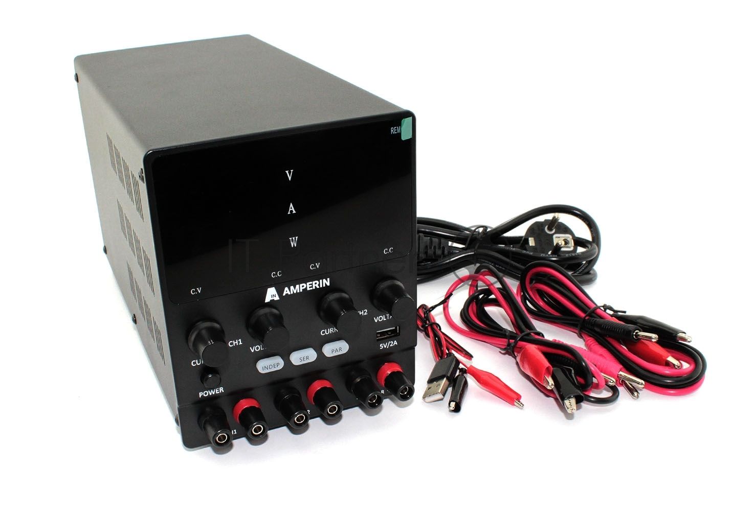 Лабораторный блок питания двухканальный Amperin AI-W3010x2C 30V, 10A, 0,6 кВт