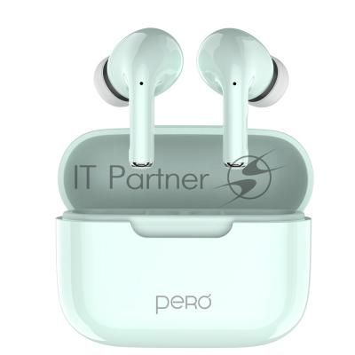 Беспроводные наушники PERO TWS06 COMFORT Light green