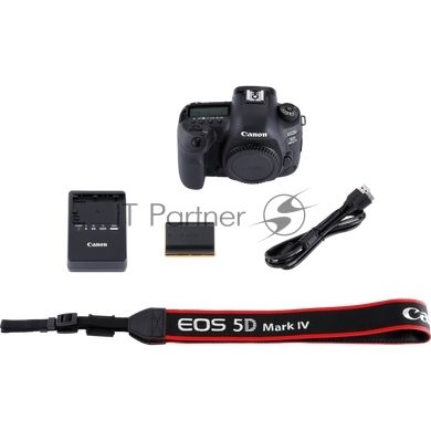 Фотоаппарат цифровой Canon EOS 5D Mark IV Body без объектива, черный, 30Mpx CMOS 35мм, HD1080/30, экран 3.2'', Li-ion