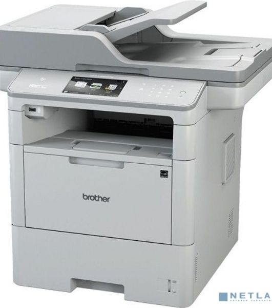 МФУ лазерное Brother MFC6900DW, (A4, монохромный, ч.б. 50 стр/мин, печать 1200x1200, скан. 1200x1200, лоток 520+50 листов, USB, Wi-Fi, NFC, факс, автоматическая двусторонняя печать)