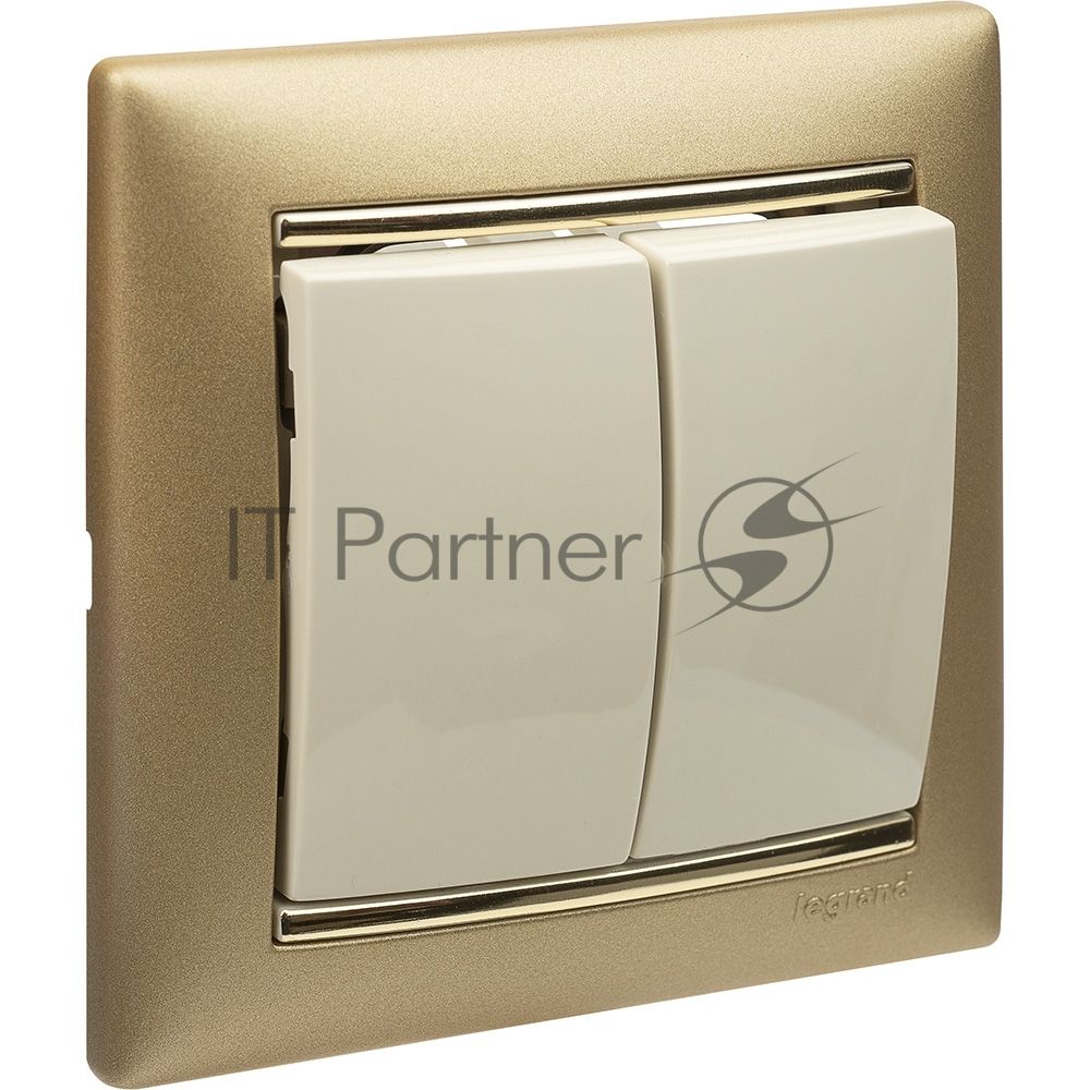 Выключатель Legrand 774305 Valena двухклавишный 10 AX(слоновая кость)