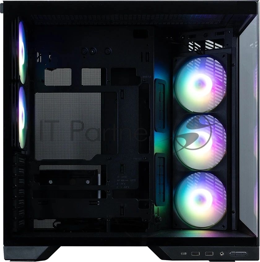 Корпус ZALMAN D50, ATX, BLACK, WINDOW, 2x3.5", 3x2.5", 1xUSB TYPE-C, 2xUSB3.0, FRONT 1xXF360, REAR 1xXF120
