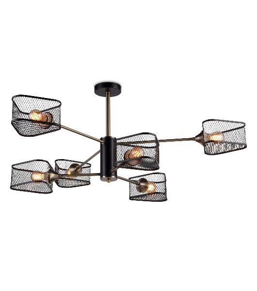 Светильник Ambrella light TR80172/6 SB/BK бронза/черный E27/6 max 40W D950*375