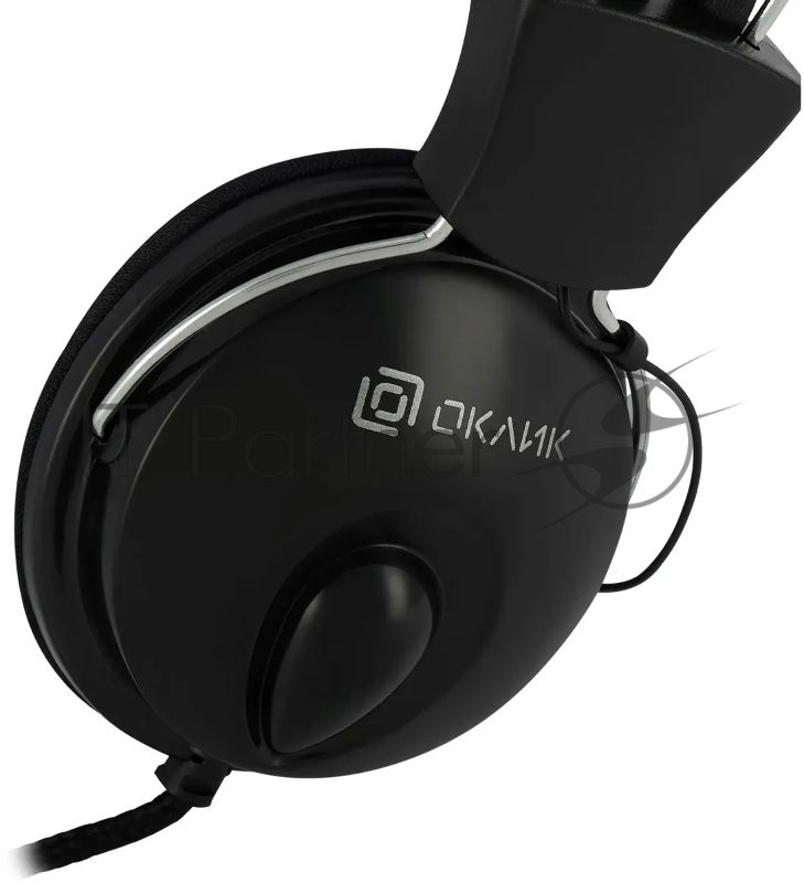 Проводные наушники Oklick HS-M200 черный, накладные, Jack 3.5 мм