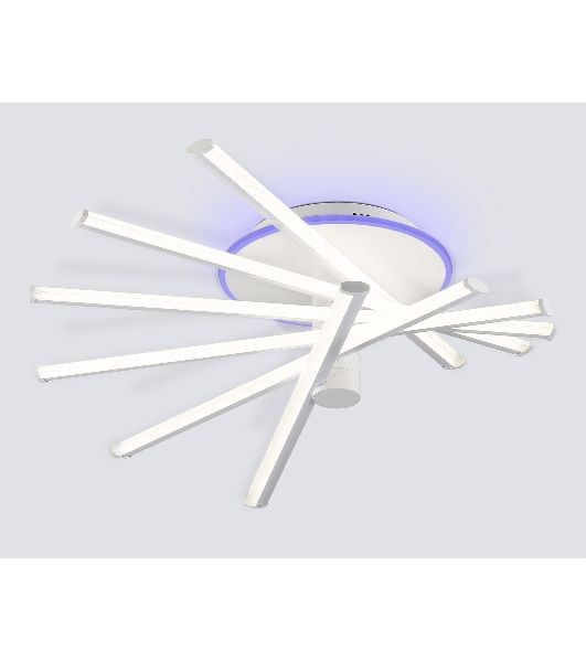 Потолочный светодиодный светильник Ambrella light FL6231 WH белый 88W 3000K-6400K+RGB 605*605*200 (ПДУ ИК)