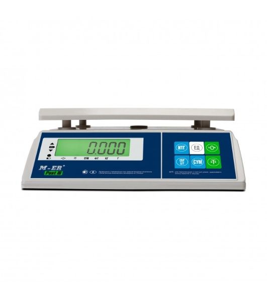 Весы порционные MERTECH M-ER 326 AFU-15.2 LCD "Post III" LCD, белые, 6 кг. (3718)