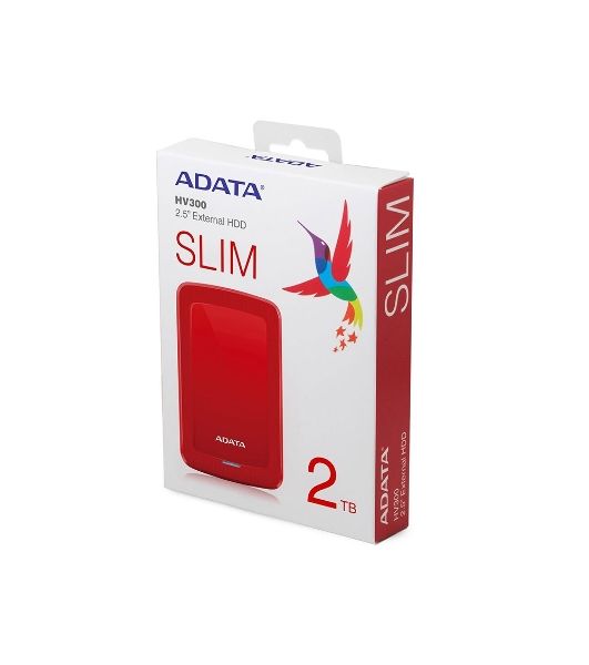 Внешний жесткий диск 2TB ADATA HV300, 2,5" , USB 3.1, красный