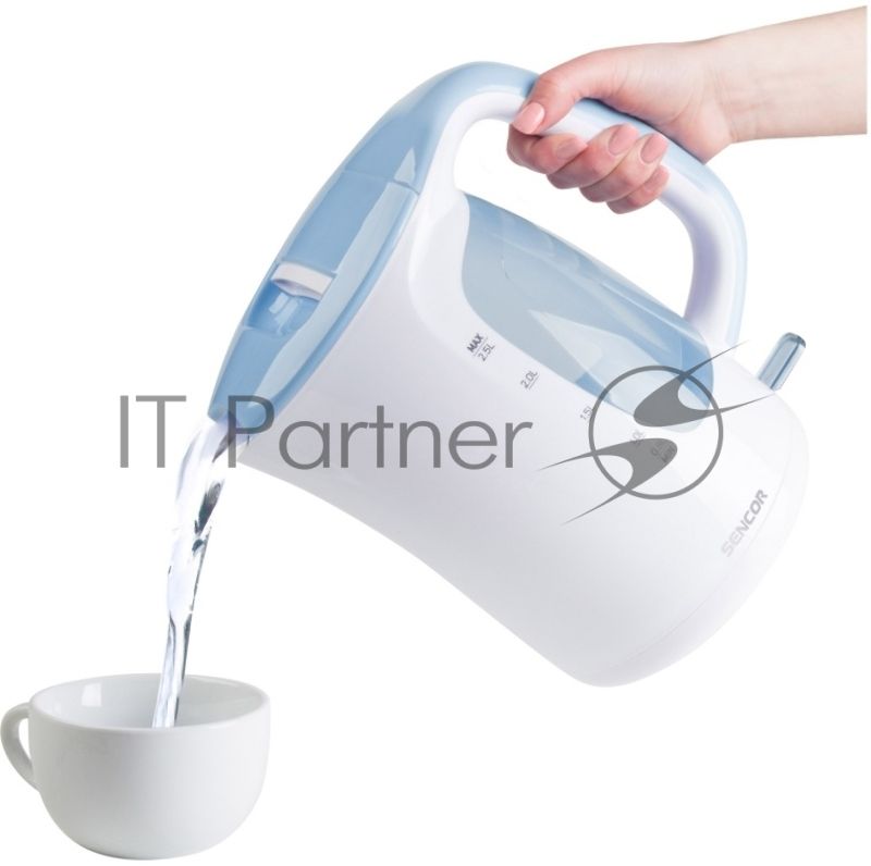 Электрочайник Sencor SWK 2510WH белый, 2.5 л, 2200 Вт, скрытый нагревательный элемент