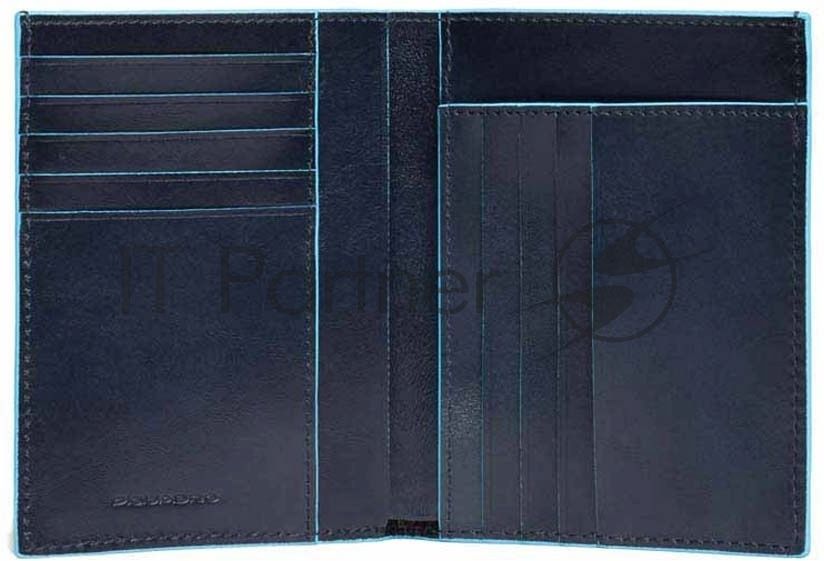 Кошелек мужской Piquadro Blue Square PU1393B2/BLU2, натур.кожа, темно-синий