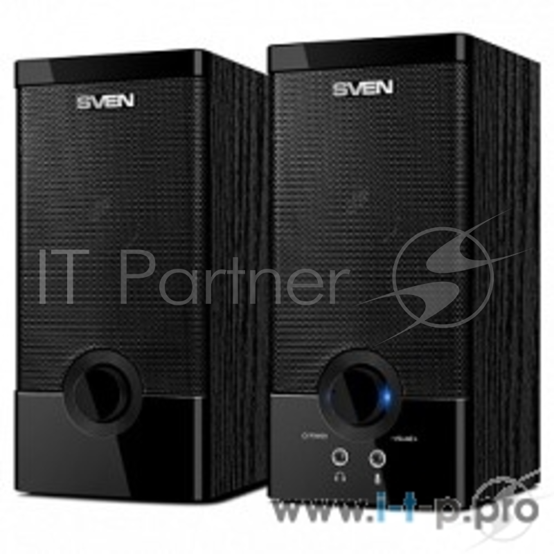 Колонки SVEN SPS-603 черный USB-порт ПК, ноутбука или адаптер 5V DC