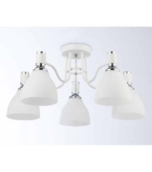 Светильник Ambrella light TR303305/5 WH/CH/FR белый/хром/белый матовый E27*5 max 60W D600*270