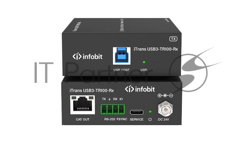 Удлинитель сигнала Infobit iTrans USB3-TR100 USB 3.0 (Tx + Rx) до 100 метров HDBaseT 3.0