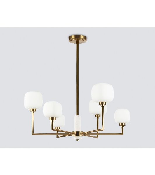 Люстра Ambrella light LH53015/6 BS/FR латунь/белый матовый G9*6 max 40W D690*680