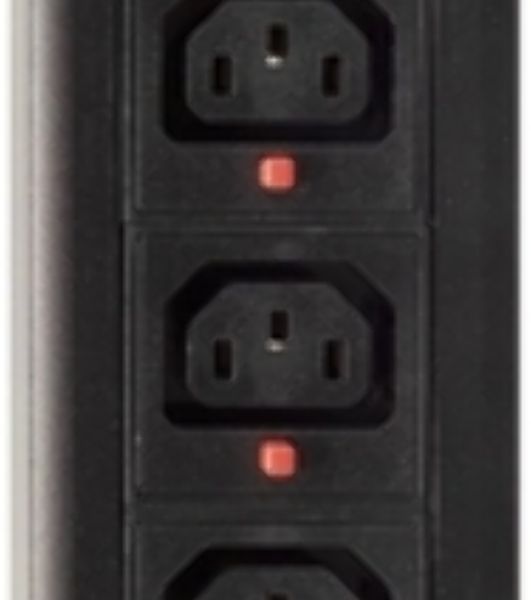 Блок распределения питания Powercom PDU-32AVMS24-18C3-6C9-3P верт.размещ. 18xC13 6xC19 с сетевым мониторингом 3x32A EN 60309 2м