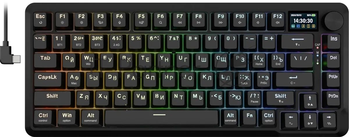 Клавиатура беспроводная Defender Redragon Flekact Pro black (USB/BT, 81 клавиша)