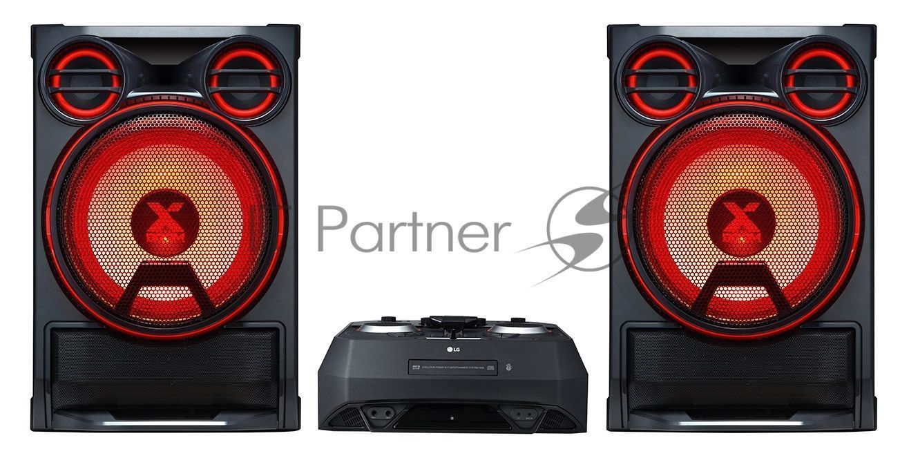 Минисистема LG CK99+NK99 черный 5000Вт/CD/CDRW/FM/USB/BT комплект из 2 коробок