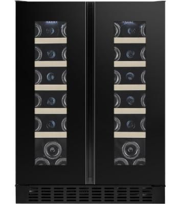 Винный шкаф Temptech OX2DX60DRB черный, 116 л, 2 отсека, 38 бут., класс G Винный шкаф Temptech OX2DX60DRB черный, 116 л, 2 отсека, 38 бут., класс G