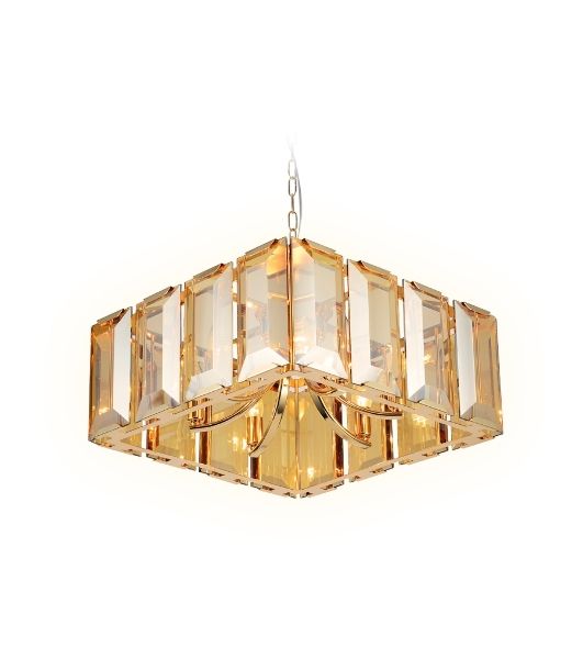 Светильник Ambrella light TR5149 GD/TI золото/янтарь E14/6 max 40W 500*500*1000