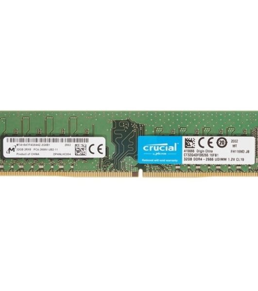 Оперативная память Crucial, DDR4, 32GB (1x32GB), 3200 MHz, CL22, радиатор, черный