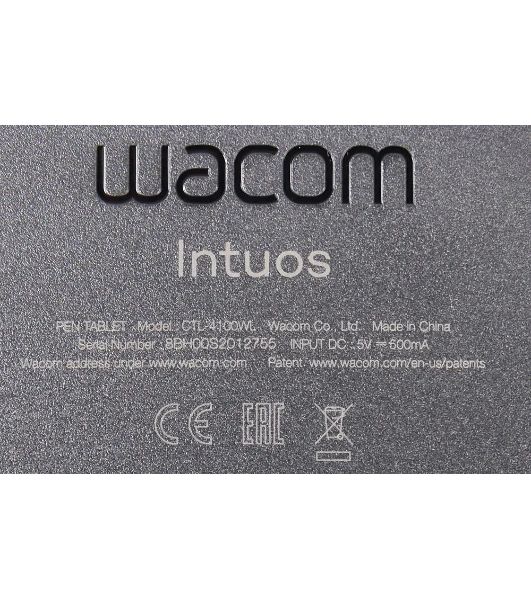 Графический планшет Wacom Intuos S Bluetooth CTL-4100WLK-N Bluetooth/USB черный