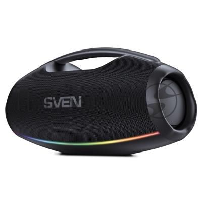 Портативная акустическая система SVEN PS-990, черный, 2.0, 2x90 Вт (RMS), IPx7, TWS, Bluetooth, USB, аккумулятор