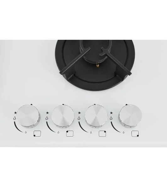Варочная панель газ ZUGEL ZGH603W, белая