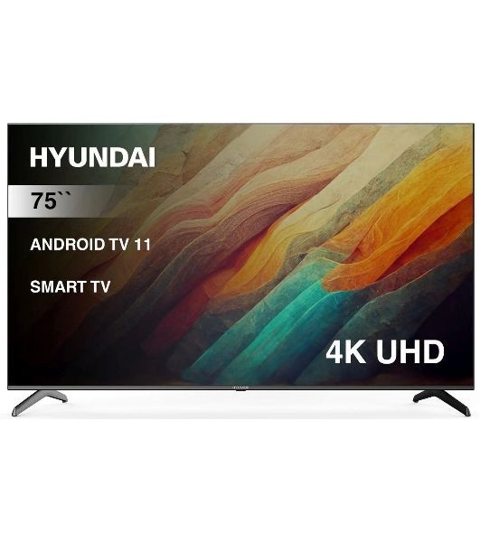 Телевизор Hyundai 75" H-LED75BU7006 черный LED UHD 60Hz Smart TV