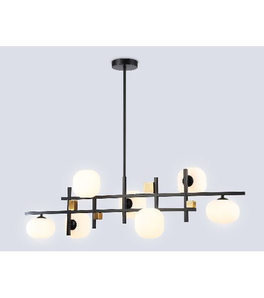 Светильник Ambrella light LH51017/7 BK/BS/FR черный/латунь/белый матовый G9*7 max 28W 1100*240*300