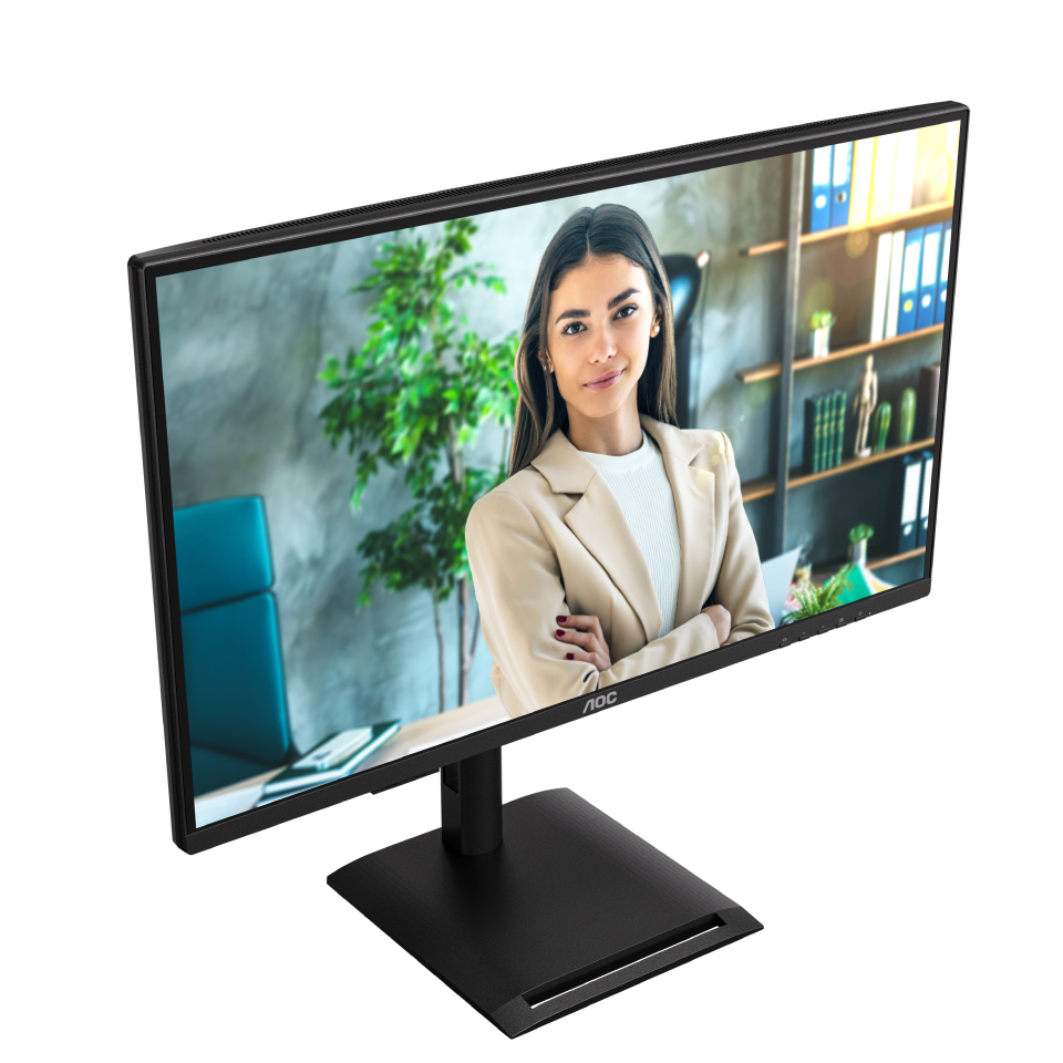 Монитор 27" AOC Q27P4U IPS 2560x1440, 120 Гц, 4 мс, 16:9, 350 кд/м², 2xHDMI 2.0, DP 1.2, USB-C (15 Вт PD), USB Hub (3x USB-A), 3.5 Jack, динамики (2x2 Вт), HDR10, Adaptive-Sync, черный