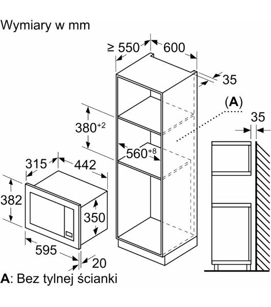 Микроволновая печь Bosch BFL623MB4 черный (встраиваемая)