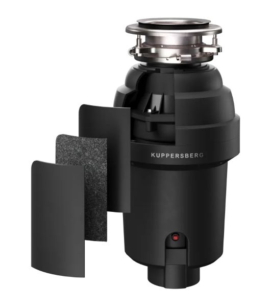 Измельчитель пищевых отходов Kuppersberg WS 550 B, High-Tech, мощность 550 Вт, 3400-3800 об/мин, защита от перегрева, авто выключение, DC мотор, шумоизоляция, уровень шума 70 дБ, черный