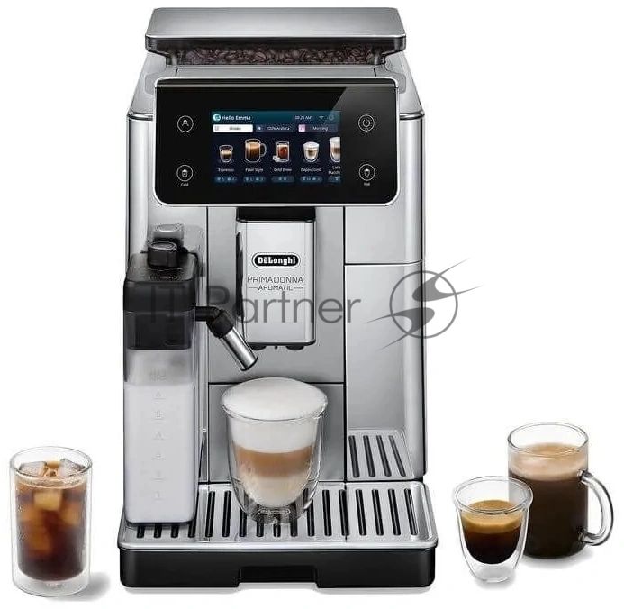 Кофемашина DeLonghi ECAM630.55.SM 1450Вт черный/серебристый