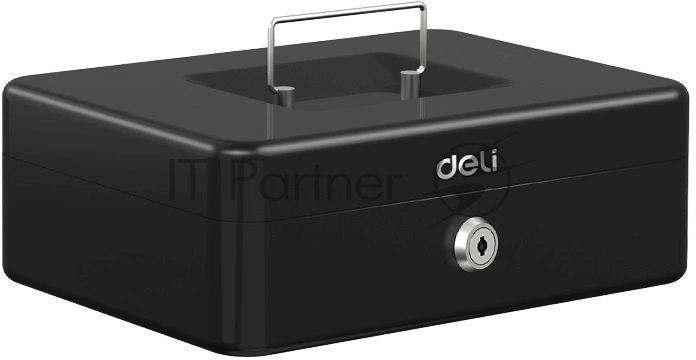 Сейф для денег Deli ET505 85х 250х 180 мм, ключевой, черный